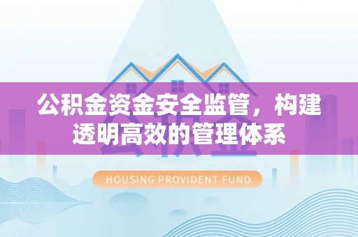 红旗公积金资金安全监管，构建透明高效的管理体系