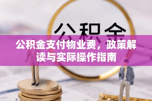 红旗公积金支付物业费，政策解读与实际操作指南