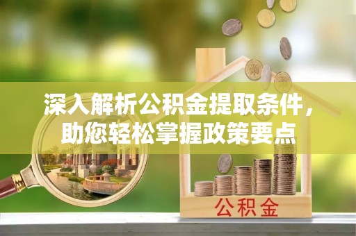 红旗深入解析公积金提取条件，助您轻松掌握政策要点